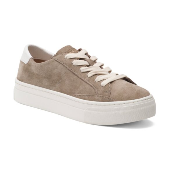 NEW SOLUDOS Suede Ibiza Platform Sneakers in Sage Green for women 7253m7 - Picture 2 of 8